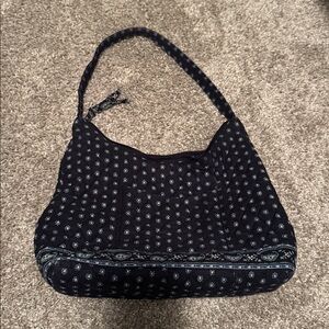 Vera Bradley Small Nantucket Navy Purse Handbag Tote Shoulder Bag Retired